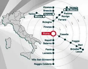 mapa Frecciargento