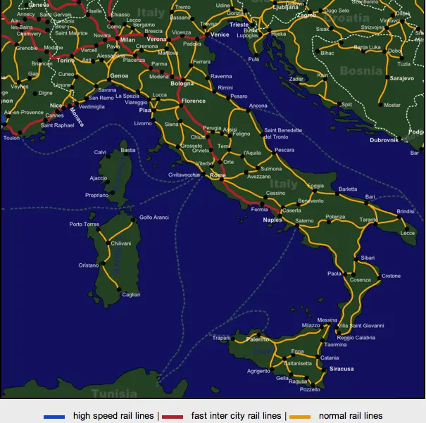 mapa de ten italia