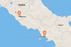 Tren Roma Napoles mapa